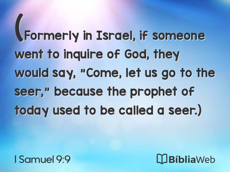 I Samuel 9:9 em imagem para compartilhar