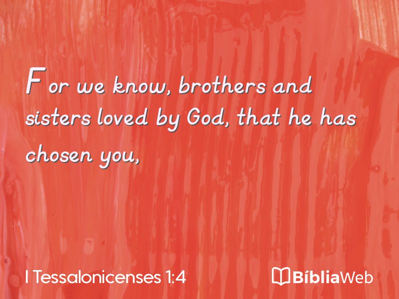 I Tessalonicenses 1:4 em imagem para compartilhar