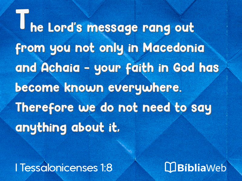 I Tessalonicenses 1:8 em imagem para compartilhar