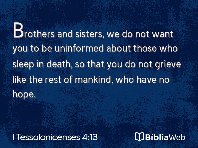 I Tessalonicenses 4:13 em imagem para compartilhar