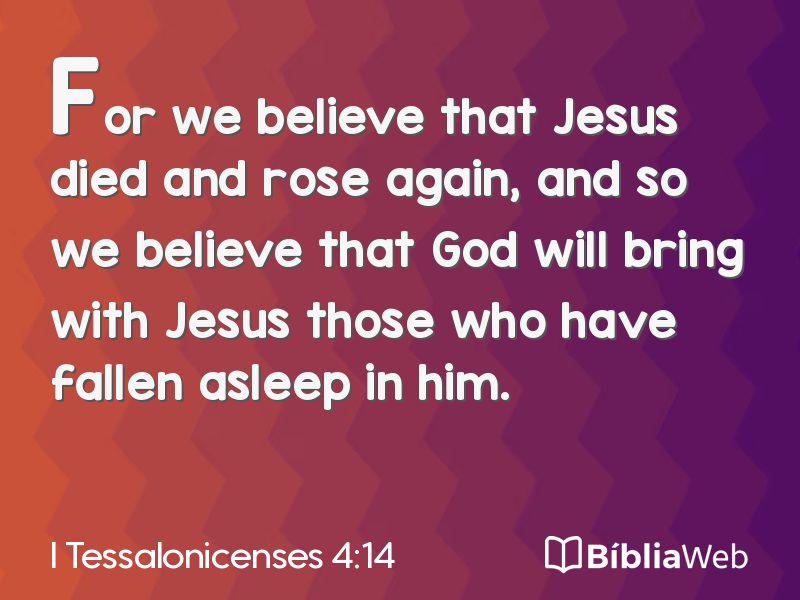 I Tessalonicenses 4:14 em imagem para compartilhar