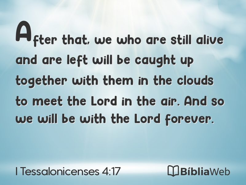 I Tessalonicenses 4:17 em imagem para compartilhar