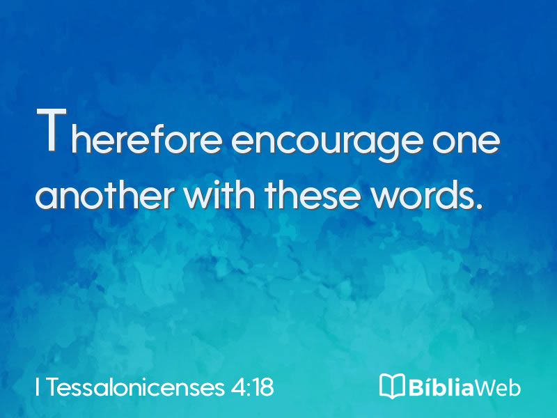 I Tessalonicenses 4:18 em imagem para compartilhar
