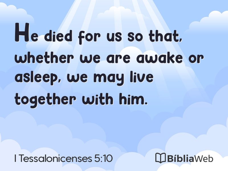 I Tessalonicenses 5:10 em imagem para compartilhar