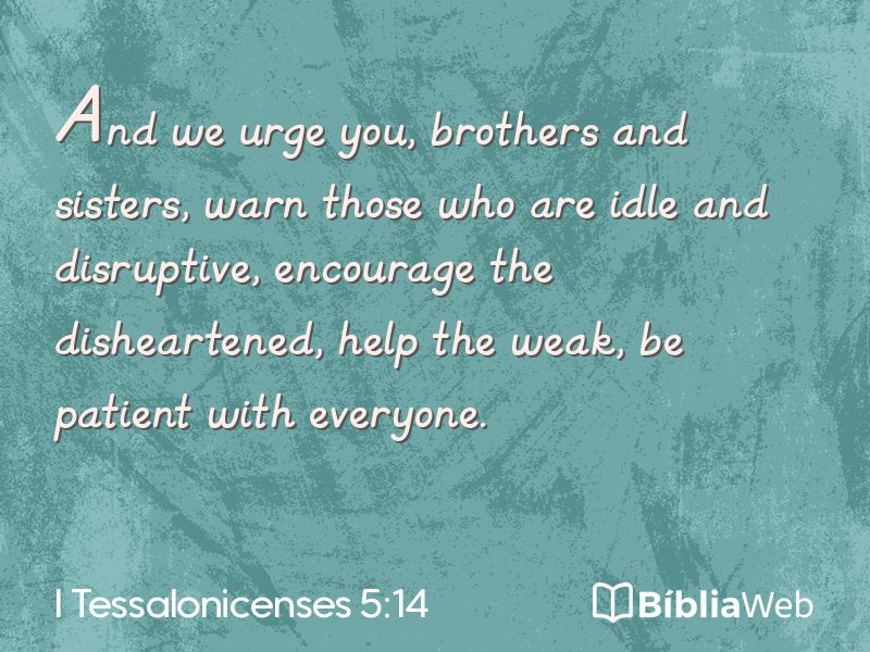 I Tessalonicenses 5:14 em imagem para compartilhar