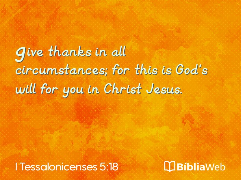 I Tessalonicenses 5:18 em imagem para compartilhar