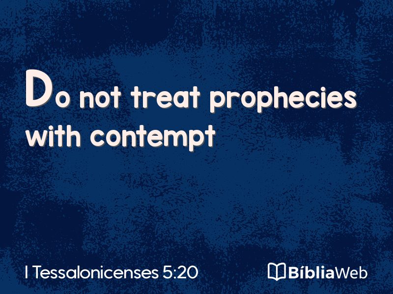 I Tessalonicenses 5:20 em imagem para compartilhar