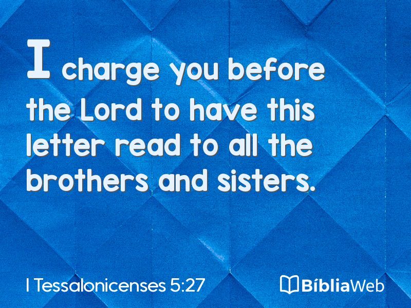 I Tessalonicenses 5:27 em imagem para compartilhar