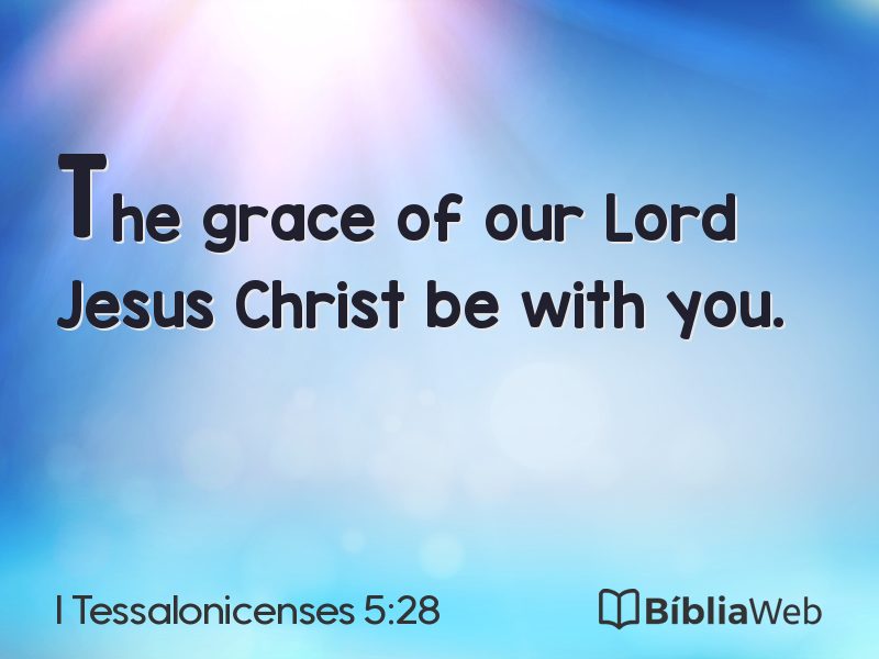 I Tessalonicenses 5:28 em imagem para compartilhar