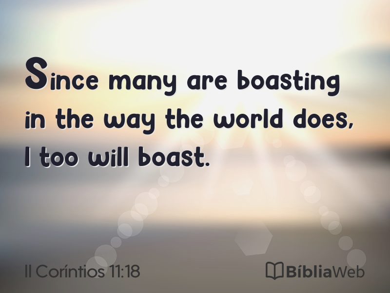 II Coríntios 11:18 em imagem para compartilhar