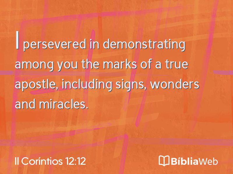 II Coríntios 12:12 em imagem para compartilhar