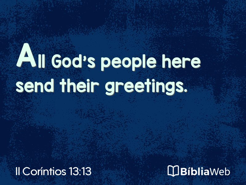 II Coríntios 13:13 em imagem para compartilhar