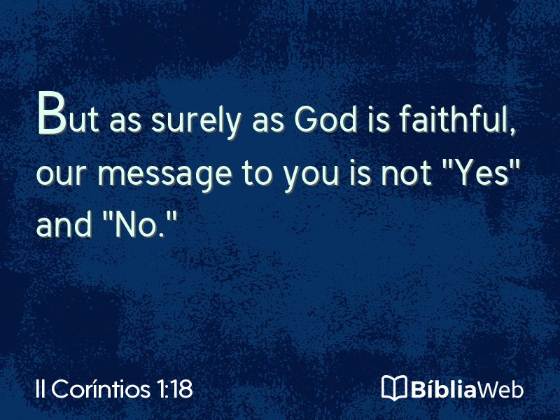 II Coríntios 1:18 em imagem para compartilhar