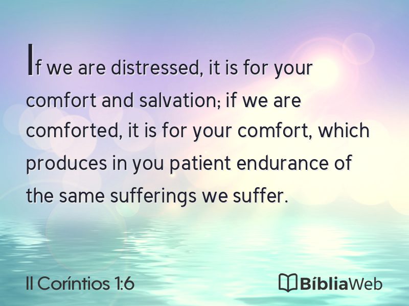 II Coríntios 1:6 em imagem para compartilhar