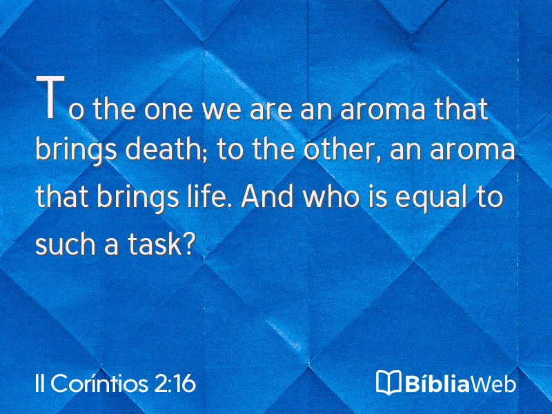 II Coríntios 2:16 em imagem para compartilhar