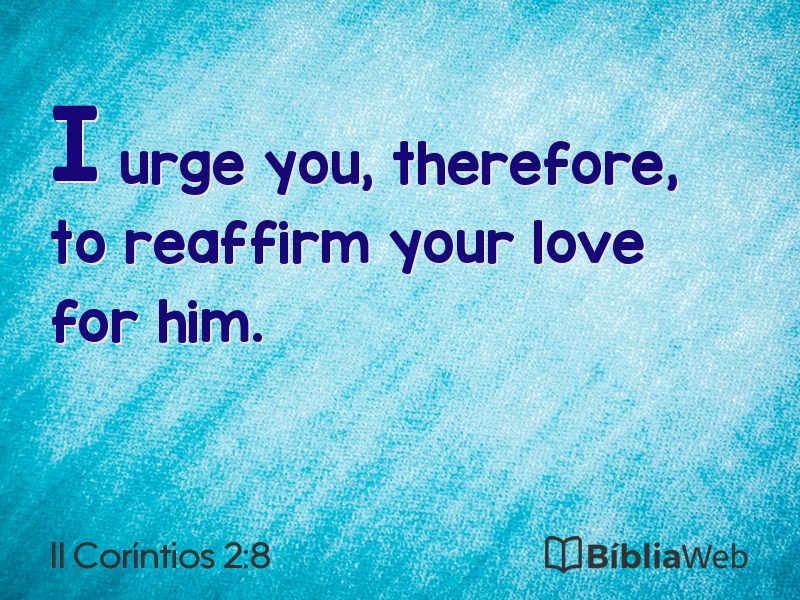 II Coríntios 2:8 em imagem para compartilhar