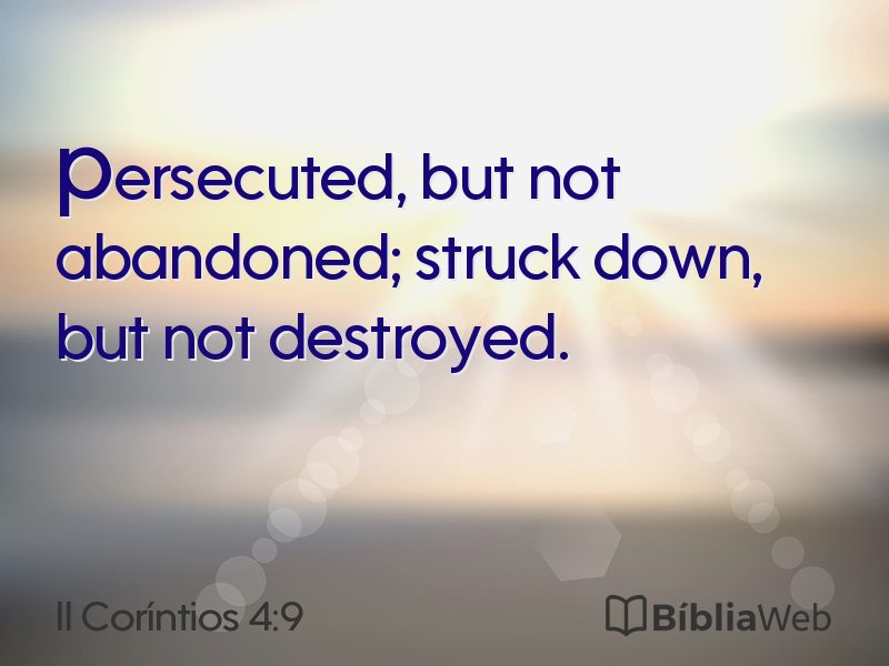 II Coríntios 4:9 em imagem para compartilhar