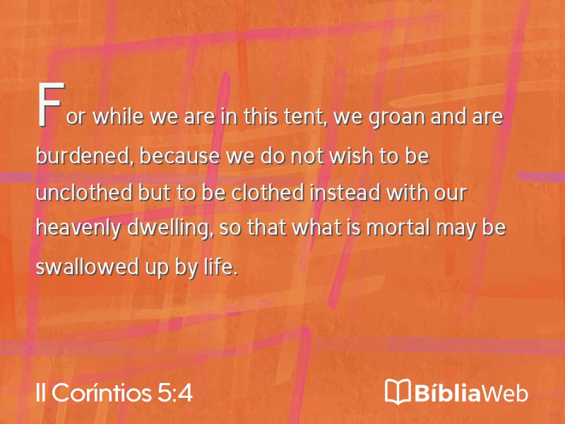 II Coríntios 5:4 em imagem para compartilhar