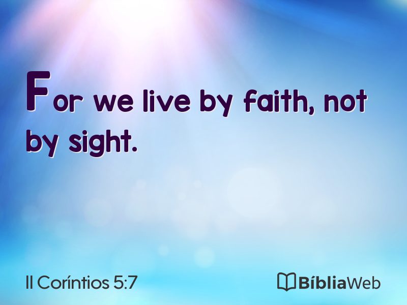 II Coríntios 5:7 em imagem para compartilhar