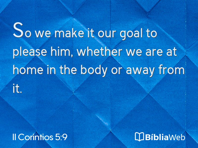 II Coríntios 5:9 em imagem para compartilhar