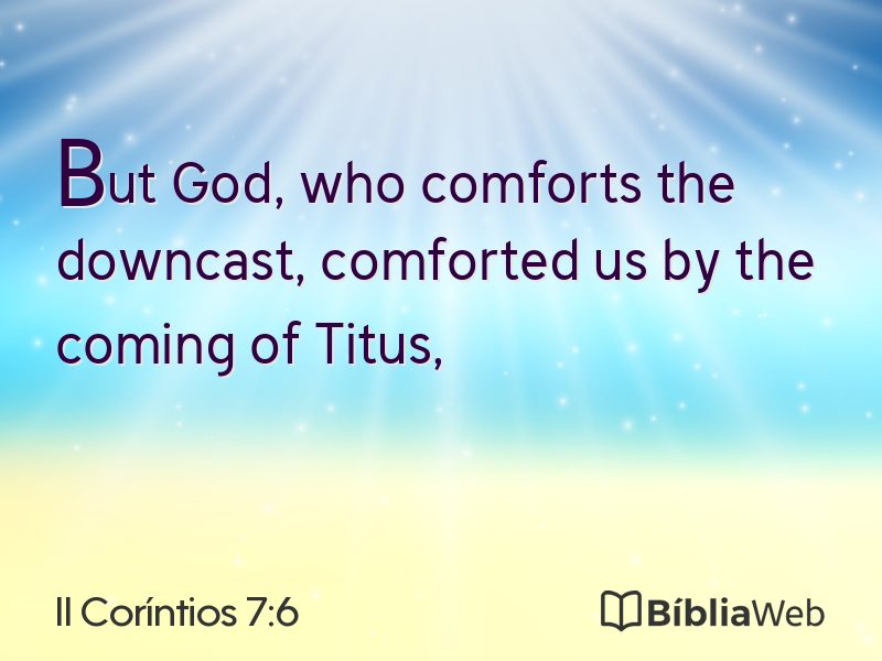 II Coríntios 7:6 em imagem para compartilhar