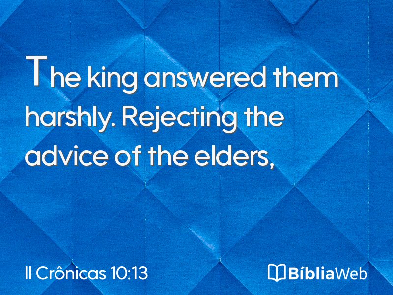 II Crônicas 10:13 em imagem para compartilhar