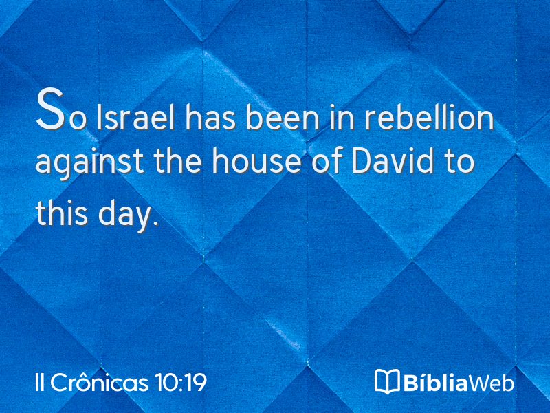 II Crônicas 10:19 em imagem para compartilhar
