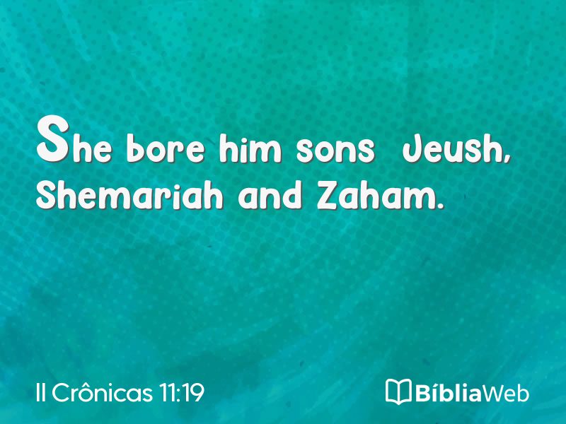 II Crônicas 11:19 em imagem para compartilhar
