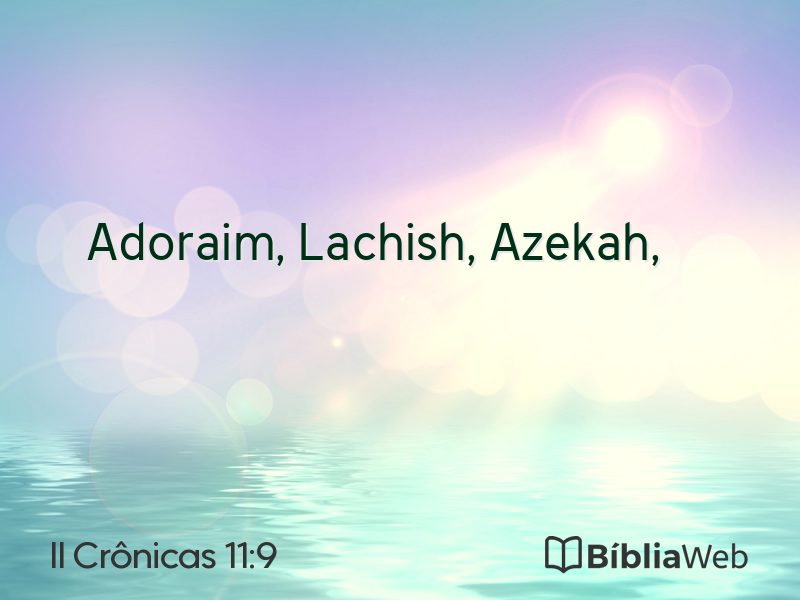II Crônicas 11:9 em imagem para compartilhar