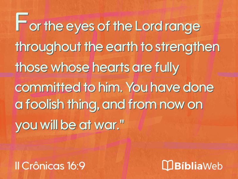 II Crônicas 16:9 em imagem para compartilhar