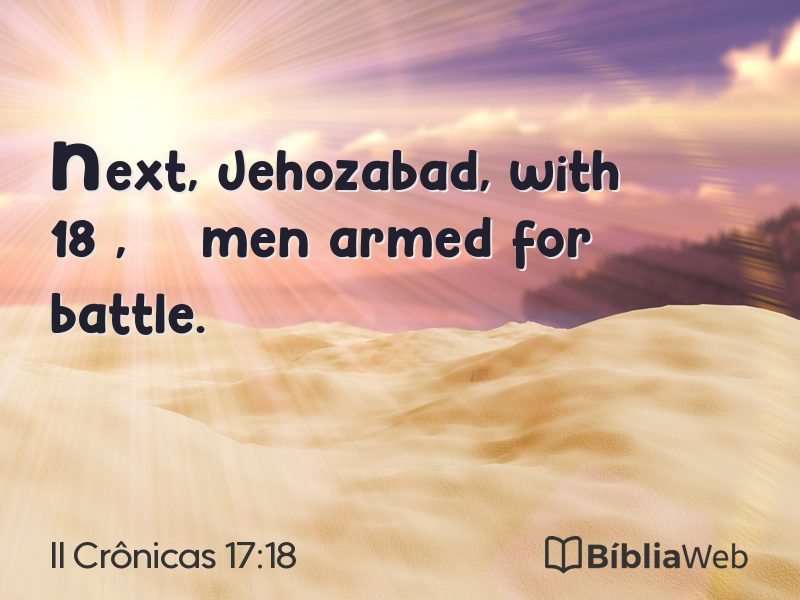 II Crônicas 17:18 em imagem para compartilhar