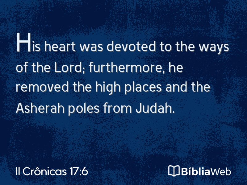 II Crônicas 17:6 em imagem para compartilhar
