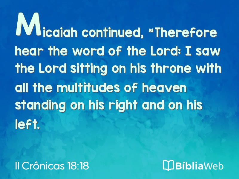 II Crônicas 18:18 em imagem para compartilhar