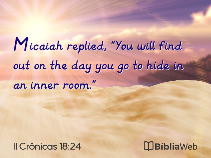 II Crônicas 18:24 em imagem para compartilhar