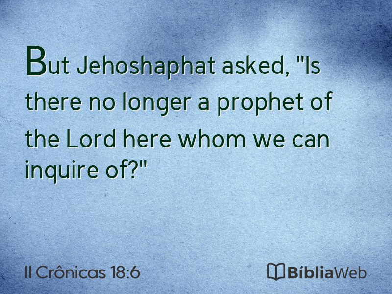 II Crônicas 18:6 em imagem para compartilhar