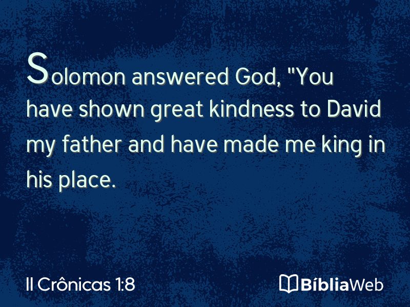 II Crônicas 1:8 em imagem para compartilhar