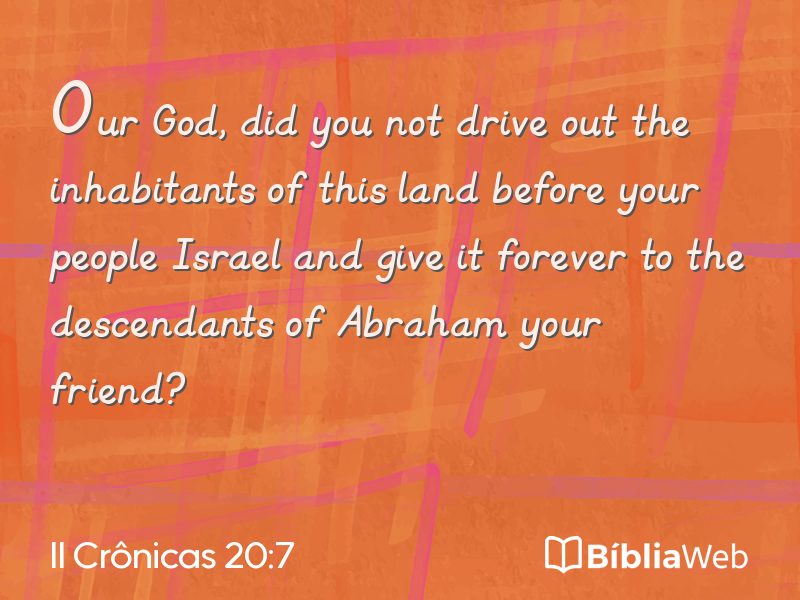 II Crônicas 20:7 em imagem para compartilhar
