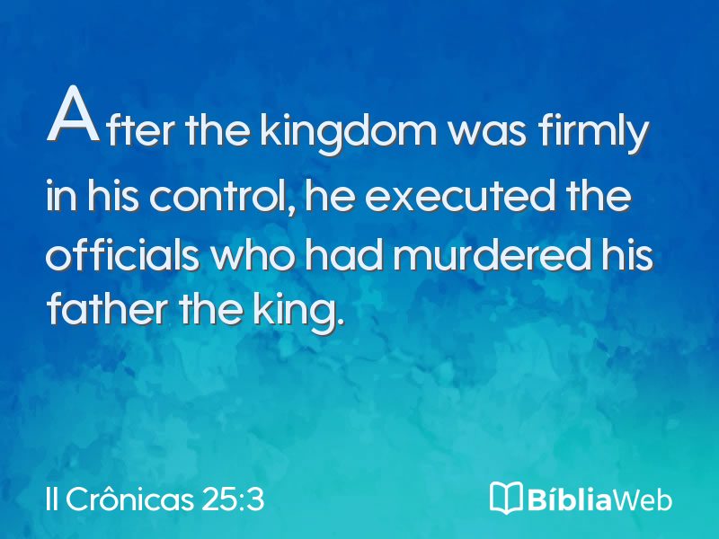 II Crônicas 25:3 em imagem para compartilhar