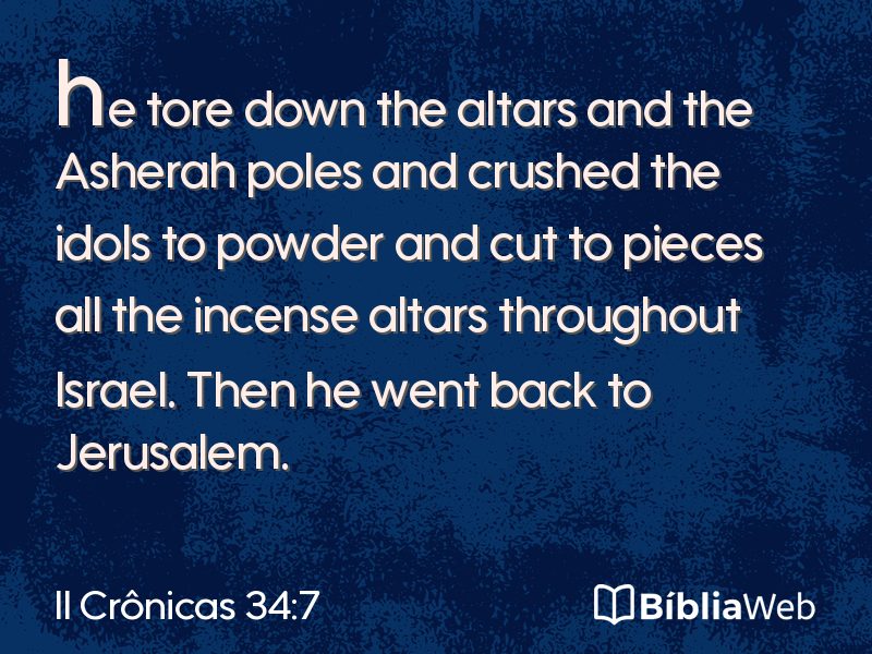 II Crônicas 34:7 em imagem para compartilhar