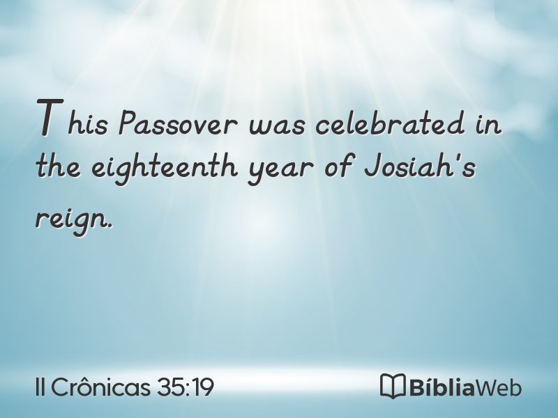 II Crônicas 35:19 em imagem para compartilhar