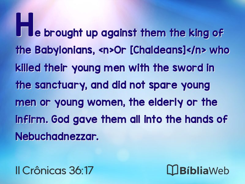 II Crônicas 36:17 em imagem para compartilhar
