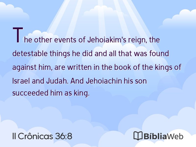 II Crônicas 36:8 em imagem para compartilhar