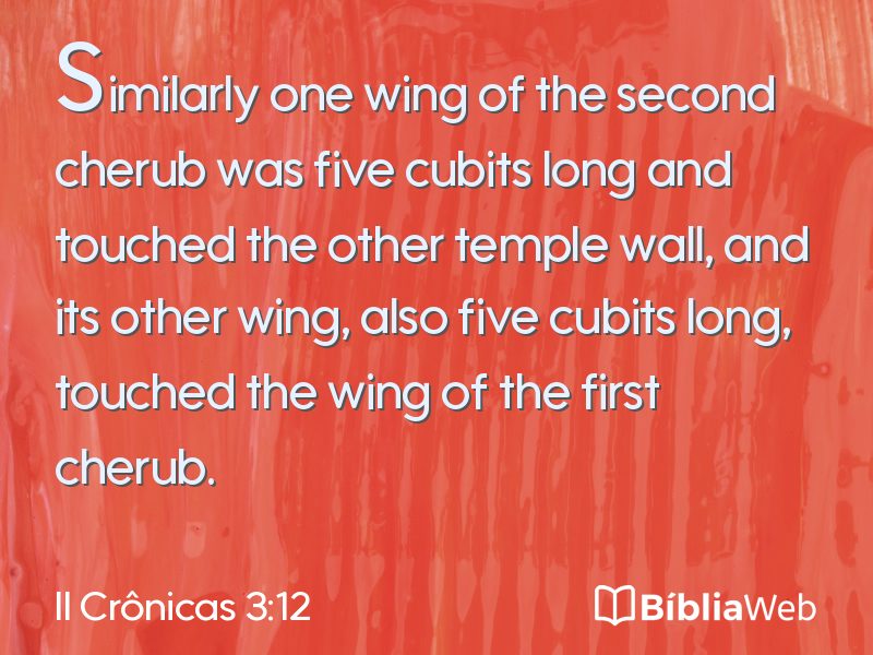 II Crônicas 3:12 em imagem para compartilhar