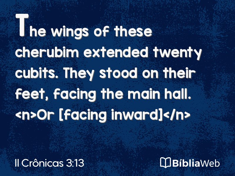 II Crônicas 3:13 em imagem para compartilhar