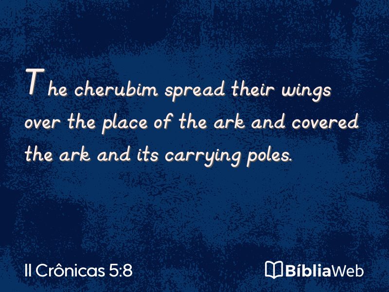 II Crônicas 5:8 em imagem para compartilhar