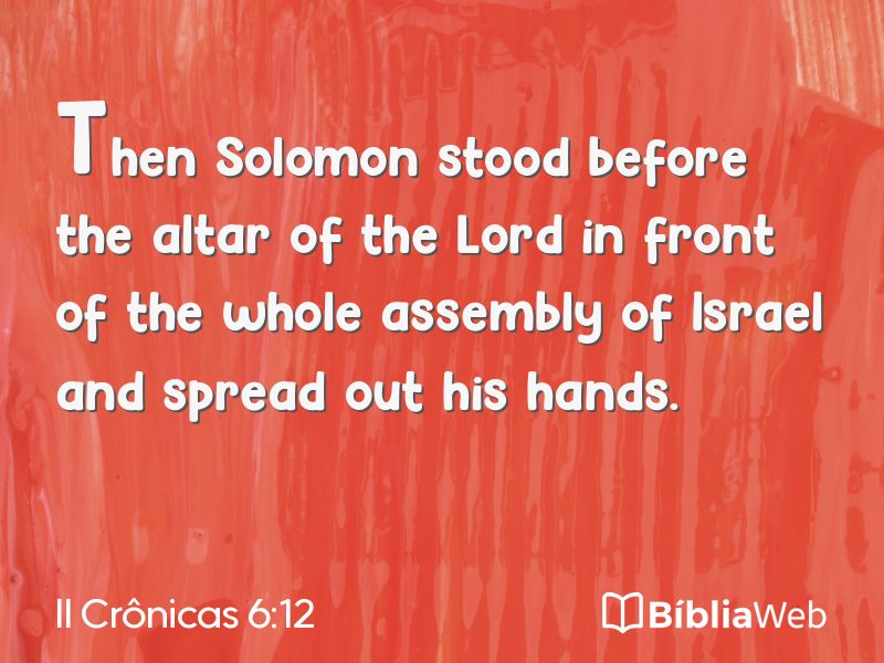 II Crônicas 6:12 em imagem para compartilhar