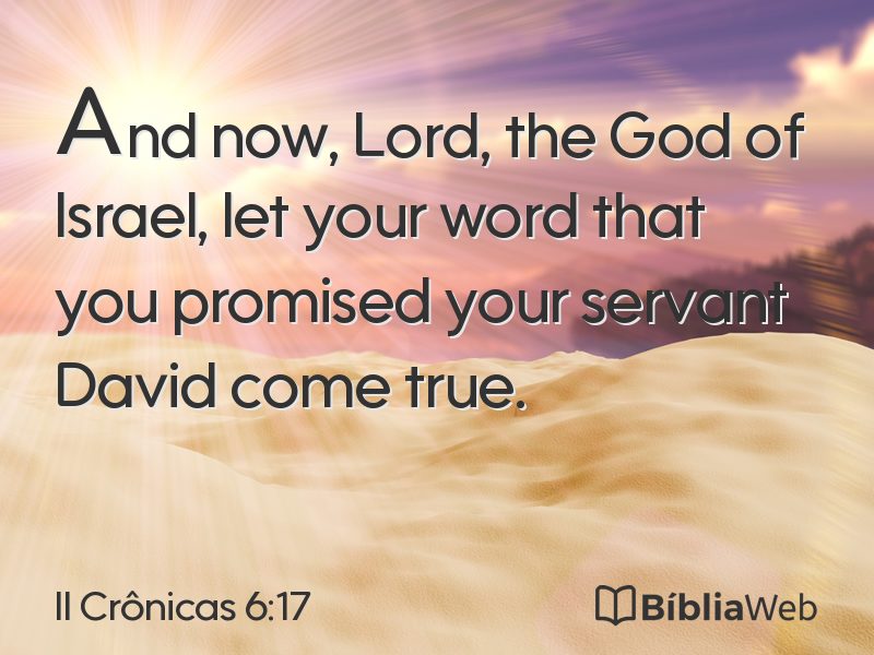 II Crônicas 6:17 em imagem para compartilhar