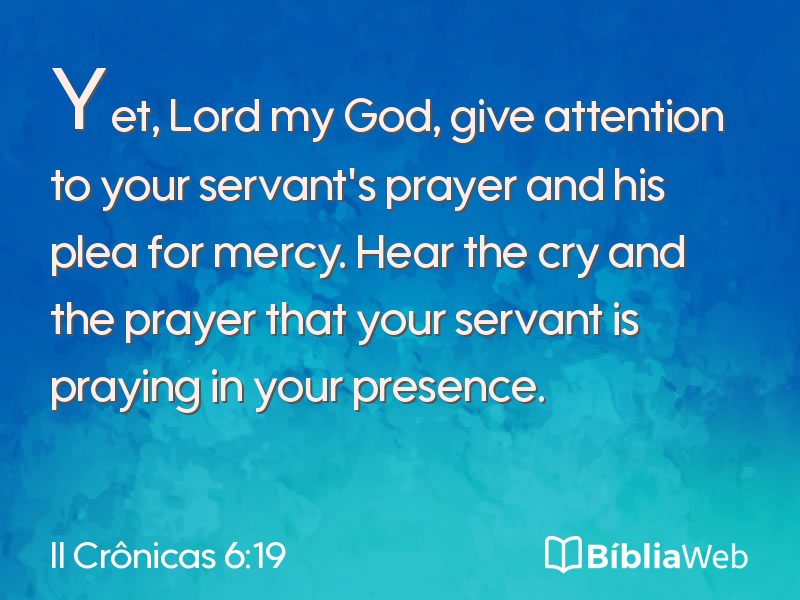 II Crônicas 6:19 em imagem para compartilhar
