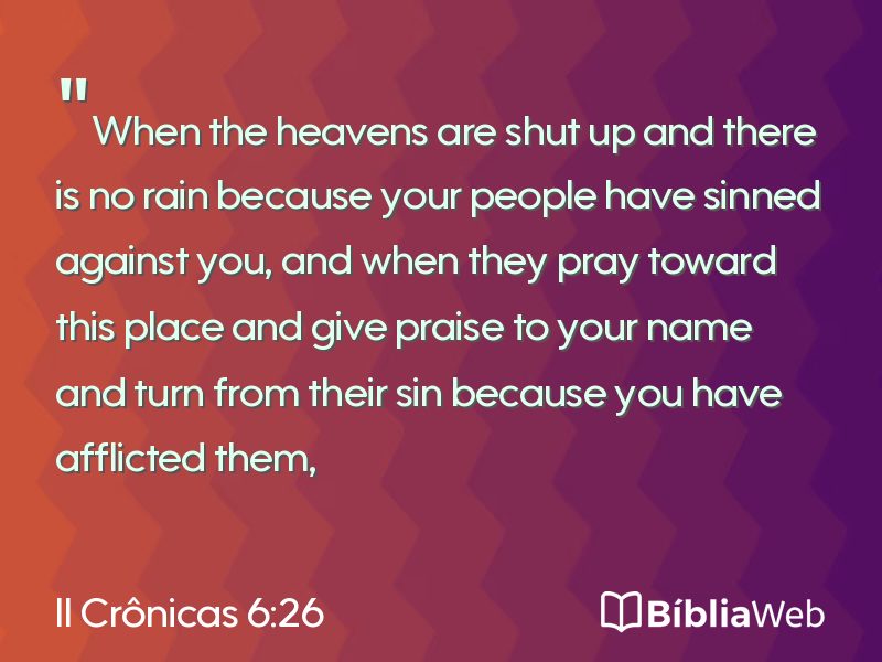 II Crônicas 6:26 em imagem para compartilhar