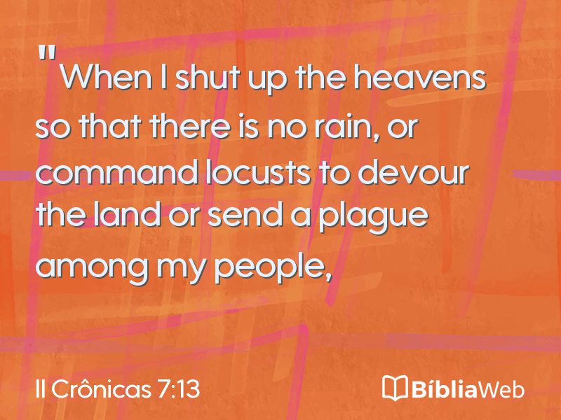 II Crônicas 7:13 em imagem para compartilhar